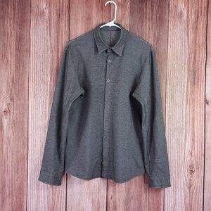 *READ* Lululemon Mens Medium Commission Long Sleeve Button Up Shirt Gray